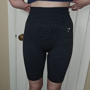 Gymshark Black Textured Bike Shorts